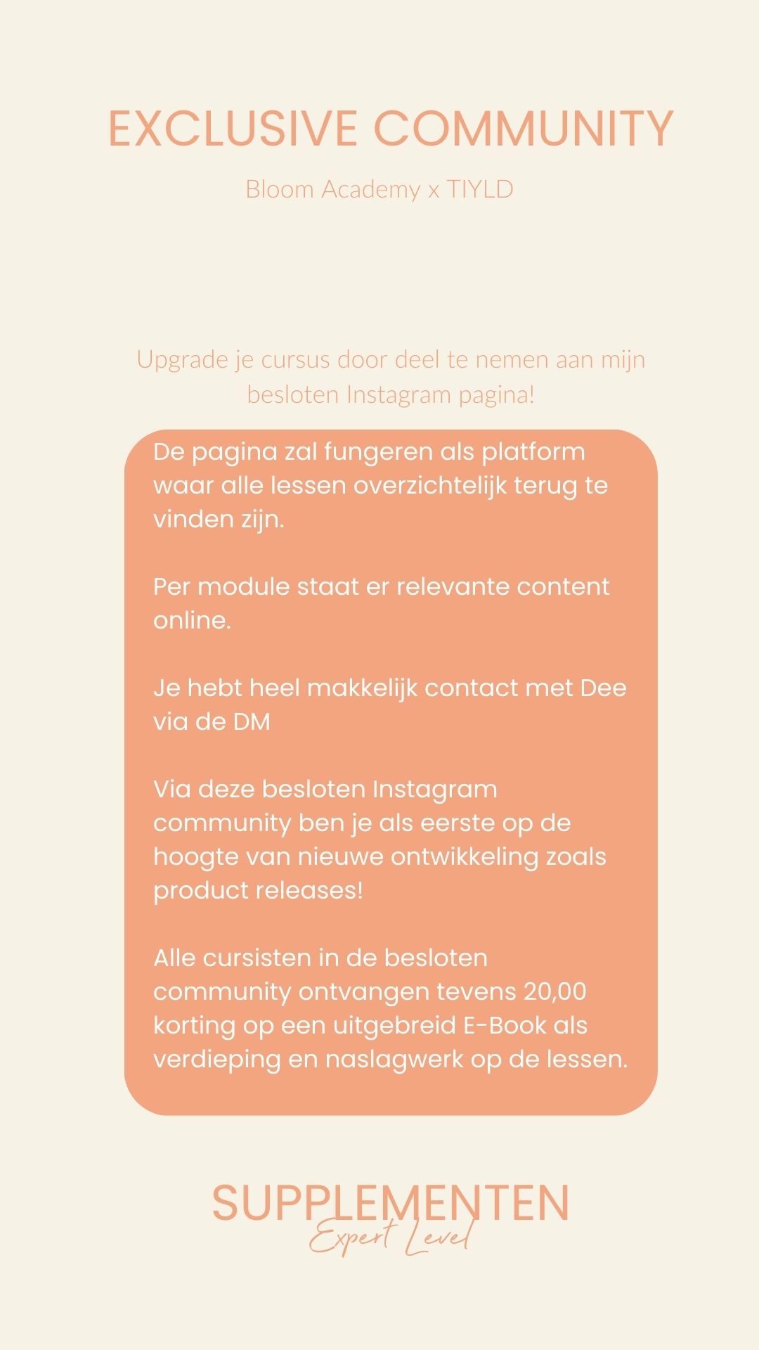 Supplementen Expert Level